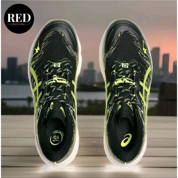 ASICS Fuji Lite 5 Trail Running Shoes Black Safety Yellow 1011B889 - Men\'s 11 main image 7